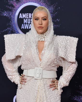 Singer Christina Aguilera arrives for the 47th annual American Music Awards at the Microsoft Theater in Los Angeles on Sunday, November 24, 2019.  LAP20191124169 JIMxRUYMEN