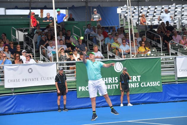 November 24, 2019, Delray Beach, Florida, United States Of America: DELRAY BEACH, FL - NOVEMBER 24: Patrick McEnroe participates in the 30TH Annual Chris Evert Pro-Celebrity Tennis Classic presented by Chase Private Client at Delray Beach Tennis Center on November 24, 2019 in Delray Beach, Florida..People: Patrick McEnroe Delray Beach United States Of America - ZUMAn287 20191124_zaa_n287_094 Copyright: xSMGx