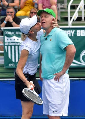 November 24, 2019, Delray Beach, Florida, United States Of America: DELRAY BEACH, FL - NOVEMBER 24: Patrick McEnroe participates in the 30TH Annual Chris Evert Pro-Celebrity Tennis Classic presented by Chase Private Client at Delray Beach Tennis Center on November 24, 2019 in Delray Beach, Florida..People: Patrick McEnroe Delray Beach United States Of America - ZUMAn287 20191124_zaa_n287_095 Copyright: xSMGx
