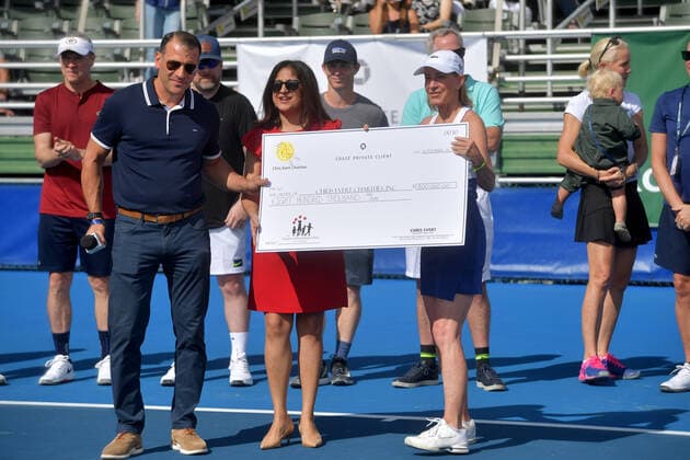 November 24, 2019, Delray Beach, Florida, United States Of America: DELRAY BEACH, FL - NOVEMBER 24: Seal, Galvin Rossdale, Group participates in the 30TH Annual Chris Evert Pro-Celebrity Tennis Classic presented by Chase Private Client at Delray Beach Tennis Center on November 24, 2019 in Delray Beach, Florida..People: Seal, Galvin Rossdale, Group Delray Beach United States Of America - ZUMAn287 20191124_zaa_n287_134 Copyright: xSMGx