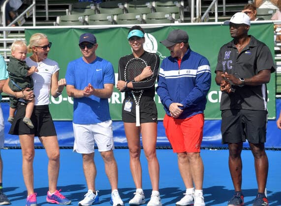 November 24, 2019, Delray Beach, Florida, United States Of America: DELRAY BEACH, FL - NOVEMBER 24: Seal, Galvin Rossdale, Group participates in the 30TH Annual Chris Evert Pro-Celebrity Tennis Classic presented by Chase Private Client at Delray Beach Tennis Center on November 24, 2019 in Delray Beach, Florida..People: Seal, Galvin Rossdale, Group Delray Beach United States Of America - ZUMAn287 20191124_zaa_n287_133 Copyright: xSMGx