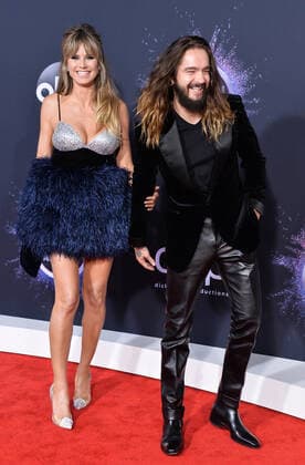(L-R) Model Heidi Klum and musician Tom Kaulitz arrive for the 47th annual American Music Awards at the Microsoft Theater in Los Angeles on Sunday, November 24, 2019.  LAP20191124272 JIMxRUYMEN