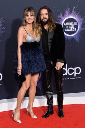 (L-R) Model Heidi Klum and musician Tom Kaulitz arrive for the 47th annual American Music Awards at the Microsoft Theater in Los Angeles on Sunday, November 24, 2019.  LAP20191124274 JIMxRUYMEN