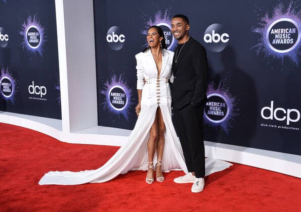(L-R) Dancer Misty Copeland and actor Craig Hall arrive for the 47th annual American Music Awards at the Microsoft Theater in Los Angeles on Sunday, November 24, 2019.  LAP20191124329 JIMxRUYMEN