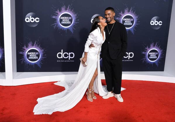 (L-R) Dancer Misty Copeland and actor Craig Hall arrive for the 47th annual American Music Awards at the Microsoft Theater in Los Angeles on Sunday, November 24, 2019.  LAP20191124330 JIMxRUYMEN