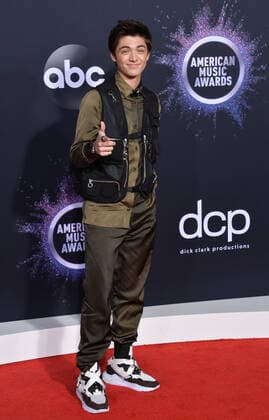Actor Asher Angel arrives for the 47th annual American Music Awards at the Microsoft Theater in Los Angeles on Sunday, November 24, 2019.  LAP20191124383 JIMxRUYMEN