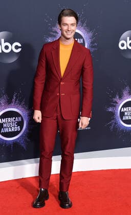 Actor Patrick Schwarzenegger arrives for the 47th annual American Music Awards at the Microsoft Theater in Los Angeles on Sunday, November 24, 2019.  LAP20191124390 JIMxRUYMEN