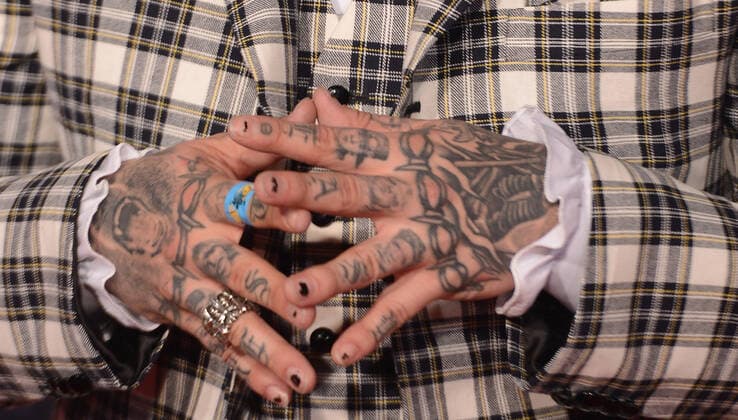 LOS ANGELES, CALIFORNIA - NOVEMBER 24: Post Malone, Detail attends the 2019 American Music Awards at Microsoft Theater on November 24, 2019 in Los Angeles, California. Photo: imageSPACE MediaPunch Copyright: ximageSPACEx