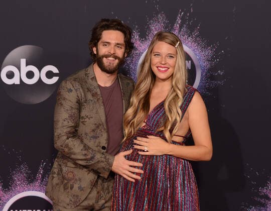 LOS ANGELES, CALIFORNIA - NOVEMBER 24: Thomas Rhett and wife Lauren Akins attend the 2019 American Music Awards at Microsoft Theater on November 24, 2019 in Los Angeles, California. Photo: imageSPACE MediaPunch Copyright: ximageSPACEx