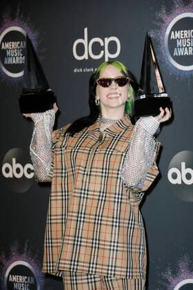 LOS ANGELES, CA - NOVEMBER 24: Billie Eilish attends the 2019 American Music Awards Press Room at Microsoft Theater on November 24, 2019 in Los Angeles, California. Photo: imageSPACE MediaPunch Copyright: ximageSPACEx