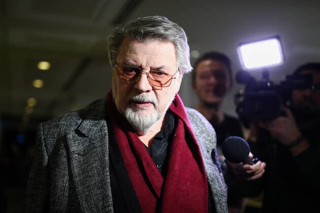MOSCOW, RUSSIA - NOVEMBER 25, 2019: The artistic director of the Moscow Academic Theatre of Satire, Alexander Shirvindt, arrives for the 24th Stanislavsky award ceremony at the Baltschug Keminski Hotel. Sergei Bobylev TASS  TS0C4A54