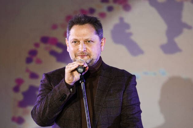 MOSCOW, RUSSIA - NOVEMBER 25, 2019: The jury chairman, actor Yevgeny Pisarev at the 24th Stanislavsky award ceremony at the Baltschug Keminski Hotel. Sergei Bobylev TASS  TS0C4A7E