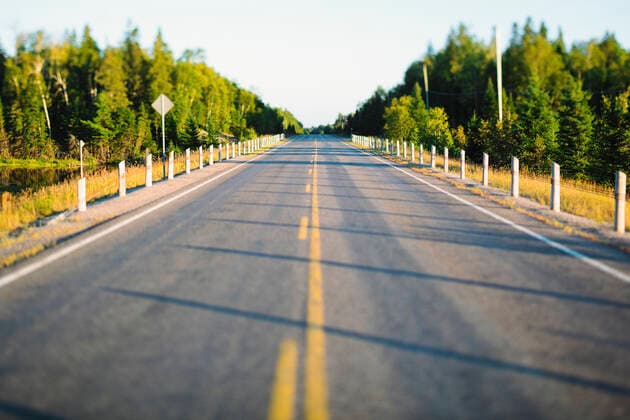 Empty road in Algonquin Provincial Park, Ontario, Canada  GIOF07428