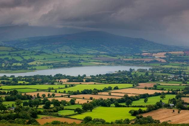 Bocage-Landschaft in Brecon Beacons, Grossbritannien, Wales, Brecon Beacons Nationalpark bocage landscape in Brecon Beacons, United Kingdom, Wales, Brecon Beacons National Park BLWS553300 Copyright: xblickwinkel W.xPattynx