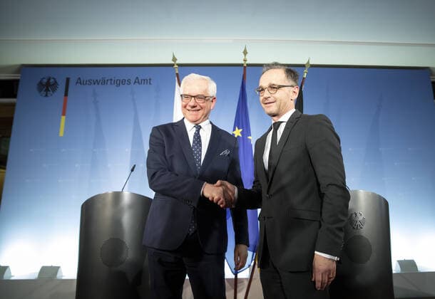 Bilder des Jahres 2019, News 11 November News Themen der Woche KW48 News Bilder des Tages Bundesaussenminister Heiko Maas, SPD, trifft den polnischen Aussenminister Jacek Czaputowicz im Auswaertigen Amt. 26.11.2019 Berlin Deutschland *** Federal Foreign Minister Heiko Maas, SPD, meets Polish Foreign Minister Jacek Czaputowicz in the Foreign Office 26 11 2019 Berlin Germany Copyright: xThomasxKoehler photothek.netx