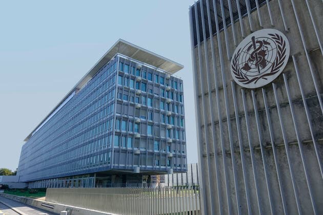 WHO building in Geneva WHO building in Geneva, 03 08 2019, Geneva, Switzerland WHO headquarters in Geneva