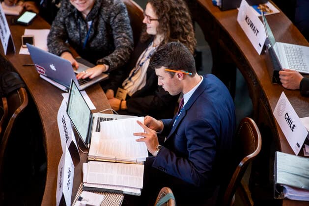 NATIONAL MODEL UNITED NATIONS CONFERENCE ERFURT 28 11 2019 Erfurt Participants at the National Model United Nations Conference at Erfurt City Hall on 28 November 2019