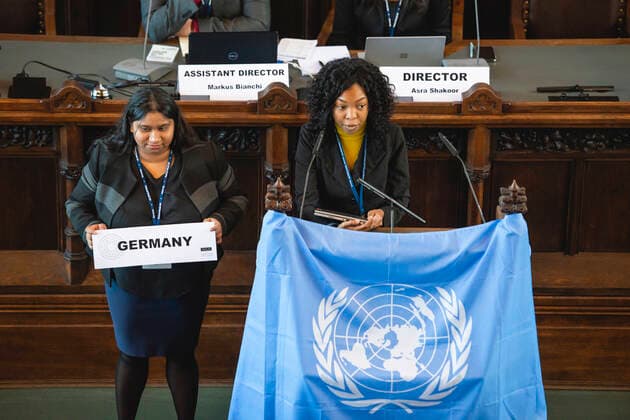 NATIONAL MODEL UNITED NATIONS CONFERENCE ERFURT 28 11 2019 Erfurt during the National Model United Nations Conference in Erfurt on 28 November 2019