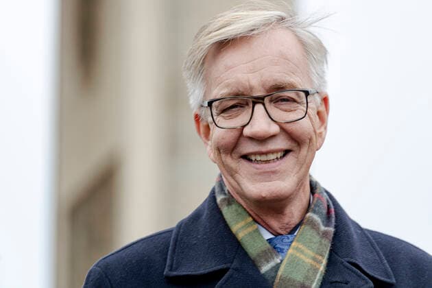 Dr Dietmar Bartsch The Left at the Brandenburg Gate in Berlin on the occasion of the unveiling of a sculpture by the Italian artist and sculptor Davide Dormino The artwork An
