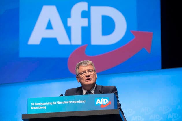 Germany, Braunschweig, 10 Federal Party Congress of the AfD, Jörg Meuthen, 30 12 2019