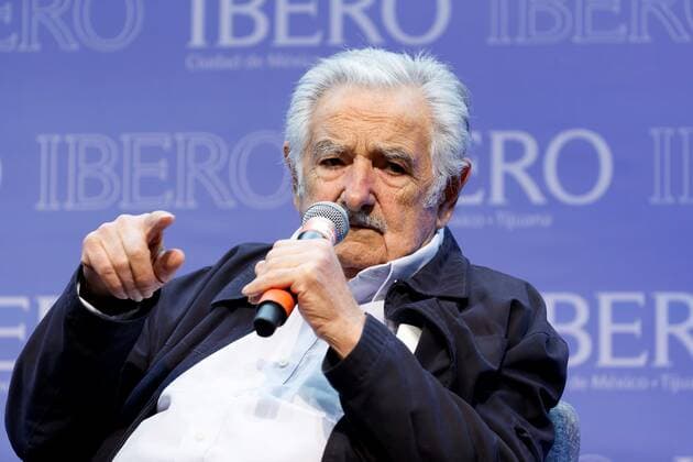 Uruguayan former President Jose Mujica speaks during a press conference before the ceremony where he will receive an Honoris Causa doctorate at the Ibero-Americana University, in Mexico City, Mexico, 2 December 2019. Mujica and Bolivian former President Evo Morales, who is exiled in Mexico, met at the capital of this country. Jose Mujica and Evo Morales meet in Mexico City !ACHTUNG: NUR REDAKTIONELLE NUTZUNG!  Copyright: xJosexMendezx MEX483 20191202-637109103959011222