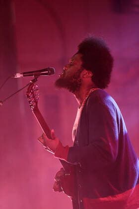 Michael Kiwanuka at a concert at Huxleys New World in Berlin, 3 December 2019 Michael Kiwanuka concert in Berlin