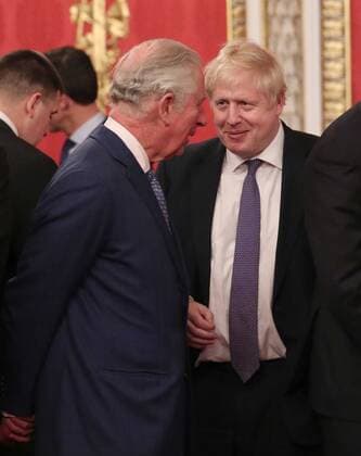 PAP11192292 3 December 2019. The Queen, accompanied by other Members of the Royal Family, hosts a reception for NATO leaders, spouses or partners, and delegations, at Buckingham Palace, London, UK, on the 3rd December 2019. Here, Prince Charles, Boris Johnson Credit: JWRota GoffPhotos.com Ref: KGC-512 No UK Sales 248235 2019-12-03 London Royaume Uni Copyright: xPapixsx xStarfacex STAR_248235_033