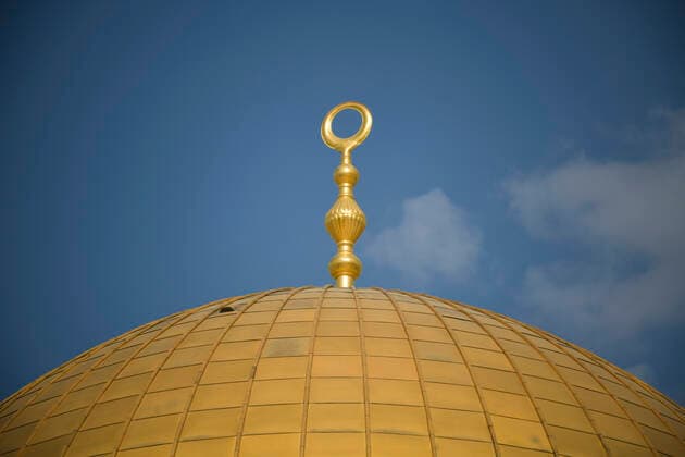 Spitze, Mond, Felsendom, Tempelberg, Jerusalem, Israel *** Lace, Moon, Dome of the Rock, Temple Mount, Jerusalem, Israel