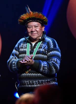 Davi Kopenawa, Hutukara Yanomami Association, Brazil receives the 2019 Right Livelihood Award at Cirkus, in Stockholm , Sweden on Dec 04, 2019 STOCKHOLM SWEDEN x11720x,  Copyright: xErikxSimander TTx SWEDEN RIGHT LIVELIHOOD AWARD