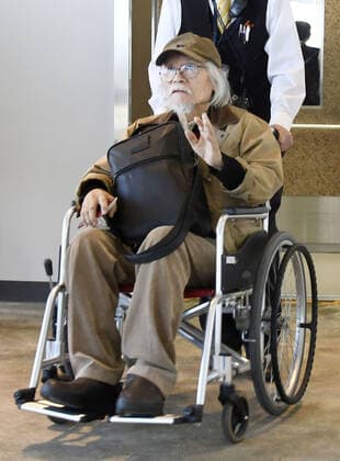 Leiji Matsumoto s return from Italy Japanese cartoonist Leiji Matsumoto arrives at Narita airport near Tokyo on Dec. 5, 2019, after being treated for pneumonia in Turin, Italy since mid-November. 