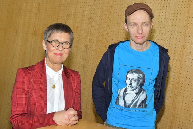 Photo session presenters with statuettes EFA 2019 Dietrich Brueggemann, Marion Doering Artistic Director Photo session for the presentation of the EFA European Film Awards 2019 at the Haus der der Berliner Festspiele in Berlin on 04 12 2019 PPM