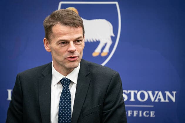 ARCHIVE Faroe Islands Lager Bárður á Steig Nielsen to press conference in connection with Prime Minister Mette Frederiksens visit to the Faroe Islands, Thursday, November 7, 2019 Increased strategic partnership with the United States on the Arctic is an indication that the United States is seriously looking to the north It also shows a desire for more context in the state community Ritzau writes, Thursday, December 5, 2019, To  Copyright: Scanpix NielsxChristianxVilmannx COP999 spdk20191205-171904-L