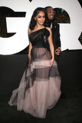 WEST HOLLYWOOD, CA - DECEMBER 5: Saweetie and Quavo at GQ 2019 Men Of The Year at The West Hollywood EDITION in West Hollywood, California on December 5, 2019. Copyright: xFayexSadoux