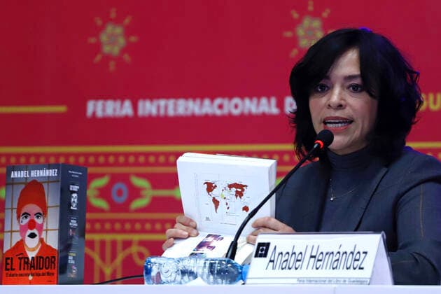 December 5, 2019: EUM20191205CUL26.JPG.CIUDAD DE MEXICO. BooksLibros-FIL.- 5 de diciembre de 2019. La periodista Anabel Hernandez presento su libro El traidor en la Feria Internacional del Libro de Guadalajara. Foto: Agencia EL UNIVERSALBerenice FregosoEELG  - ZUMAu78_ 20191205_zaf_u78_079 Copyright: xElxUniversalx