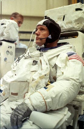 First step on the moon American astronaut Neil ARMSTRONG was born in 1930 before his departure for the moon, in July 1969 Credit Collection NASA KHARBINE TAPABOR  KH65141