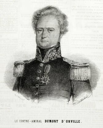 DUMONT D URVILLE Portrait du contre amiral DUMONT D URVILLE (1790-1842). Lithographie dans Le Charivari du 03 06 1842. Credit: Coll. BHVP-Grob KHARBINE-TAPABOR. *** DUMONT D URVILLE Portrait of Rear Admiral DUMONT D URVILLE 1790 1842 Lithograph in Le Charivari of 03 06 1842 Credit Coll BHVP Grob KHARBINE TAPABOR  KH77173