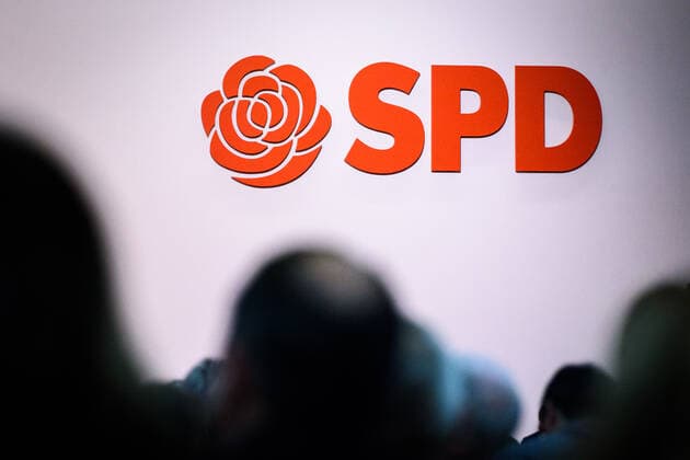 SPD Federal Party Congress in Berlin Germany, Berlin 07 12 2019 The logo of the SPD can be seen in the photo Berlin Berlin Germany
