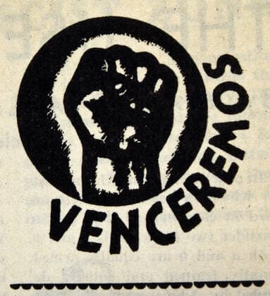 BRIGADES INTERNATIONALES Venceremos. The Volunteer for Liberty. Organ of the international Brigades du 23 fevrier 1938 Journal de la Brigades Abraham Lincoln . Credit : Jean Vigne KHARBINE-TAPABOR. *** BRIGADES INTERNATIONALES Venceremos The Volunteer for Liberty Organ of the international Brigades of 23 February 1938 Journal de la Brigades Abraham Lincoln Credit Jean Vigne KHARBINE TAPABOR  KH129493
