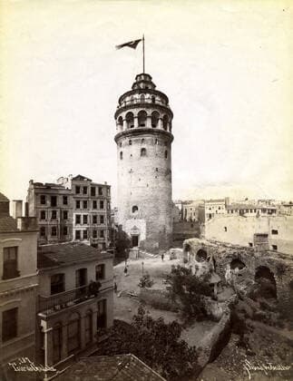 TURQUIE XIXeme siecle Istambul ( Constantinople) la Tour de Galata, , Turquie 19eme siecle. Credit : Collection NB KHARBINE-TAPABOR. *** TURKEY 19th century Istanbul Constantinople the Tower of Galata, Turkey 19th century Credit Collection NB KHARBINE TAPABOR  KH151797