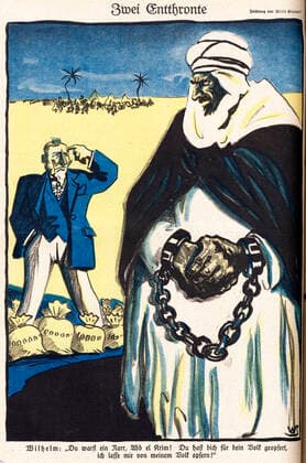 MOROCCO GUILLAUME II and ABD EL KRIM followed by Cartoon by Willi STEINERT for Lachen Links on 11 June 1926 Credit Coll Dixmier KHARBINE TAPABOR  KH159824