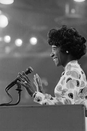 13, 1805, Miami Beach, Florida, USA: Democratic U.S. Congresswoman Shirley Chisholm at Podium during Third Session of Democratic National Convention, Miami, Florida, USA, photograph by Warren K. Leffler, July 12, 1972 Miami Beach USA - ZUMAg145 18051813_zza_g145_002 Copyright: xJTxVintagex