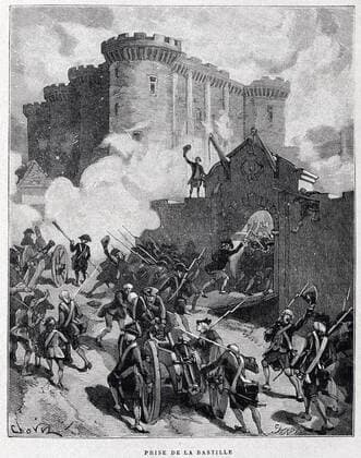 French Revolution Prise de la Bastille Illustration of the book Histoire de la révolution francaise by MICHELET, published in 1875 Credit Collection Grob KHARBINE TAPABOR  KH34012