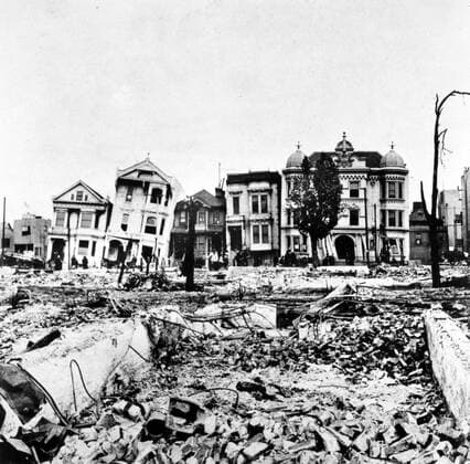 SAN FRANCISCO Tremblement de terre de San Francisco en 1906. Credit : Collection D-U KHARBINE-TAPABOR. *** SAN FRANCISCO San Francisco Earthquake in 1906 Credit Collection D U KHARBINE TAPABOR  KH38869