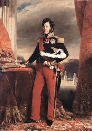 LOUIS PHILIPPE 1839 Portrait officiel de Louis-Philippe 1er (1773-1850), par Franz Xaver WINTERHALTER de 1839. Peinture conservee au Chateau de Versailles. Credit photo Bernard DUPONT KHARBINE TAPABOR *** LOUIS PHILIPPE 1839 Official portrait of Louis Philippe 1st 1773 1850, by Franz Xaver WINTERHALTER of 1839 Painting kept at the Chateau de Versailles Credit photo Bernard DUPONT KHARBINE TAPABOR  KH98302