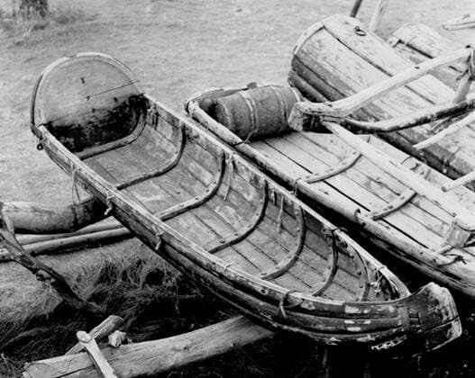 LAPONIE Lappish sleds in LAPONIE Photography by Roger PERRIN, 1955 Credit Photo PERRIN KHARBINE TAPABOR  KH99756