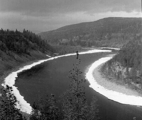 LAPONIE Paysage en LAPONIE Photography by Roger PERRIN, 1955 Credit Photo PERRIN KHARBINE TAPABOR  KH99764