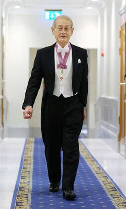 Japanese scientist Yoshino wins Nobel Prize Japanese scientist Akira Yoshino is pictured before attending a ceremony at which he will receive the Nobel Prize in chemistry in Stockholm on Dec. 10, 2019. (Pool photo) 