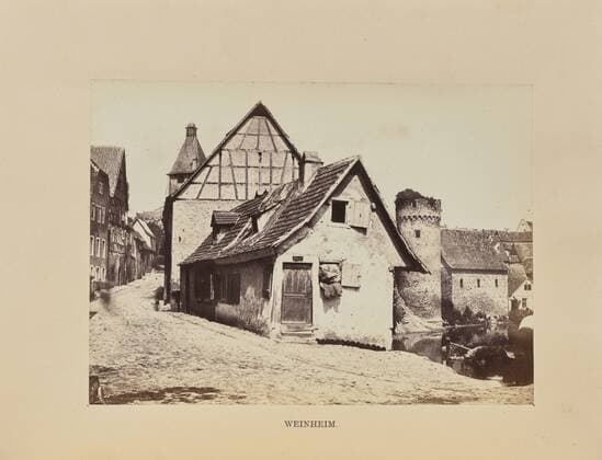 Weinheim, Francis Frith (English, 1822 - 1898), Weinheim, Baden-Württemberg, Germany, about 1864, Tinted albumen silver print, 11.8 x 16.1 cm (4 5 8 x 6 5 16 in.)  Copyright Artokoloro LCD3_191706_19608