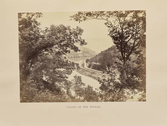 Valley of the Neckar, Francis Frith (English, 1822 - 1898), Germany, about 1864, Tinted albumen silver print, 12 x 16.9 cm (4 3 4 x 6 5 8 in.)  Copyright Artokoloro LCD3_191706_19610