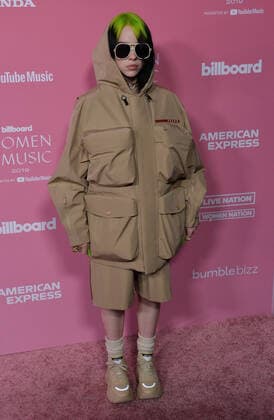 Singer and songwriter Billie Eilish arrives for the 14th annual Billboard Women in Music event at the Hollywood Palladium in Los Angeles on Thursday, December 12, 2019. Taylor Swift became the first-ever recipient of Billboard s Woman of the Decade Award. Alanis Morissette, Nicki Minaj, Brandi Carlile and Roc Nation chief operating officer Desiree Perez were also honored at the gathering.  LAP2019121235 JIMxRUYMEN